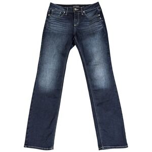Silver Co. Suki Straight Jeans Womens 30x31 Blue Denim Cotton Stretch Dark Wash
